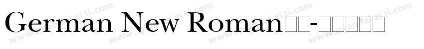 German New Roman字体字体转换